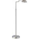 Contemporary 50.25 inch 9.00 watt Satin Nickel Task Floor Lamp Portable Light, Swing Arm