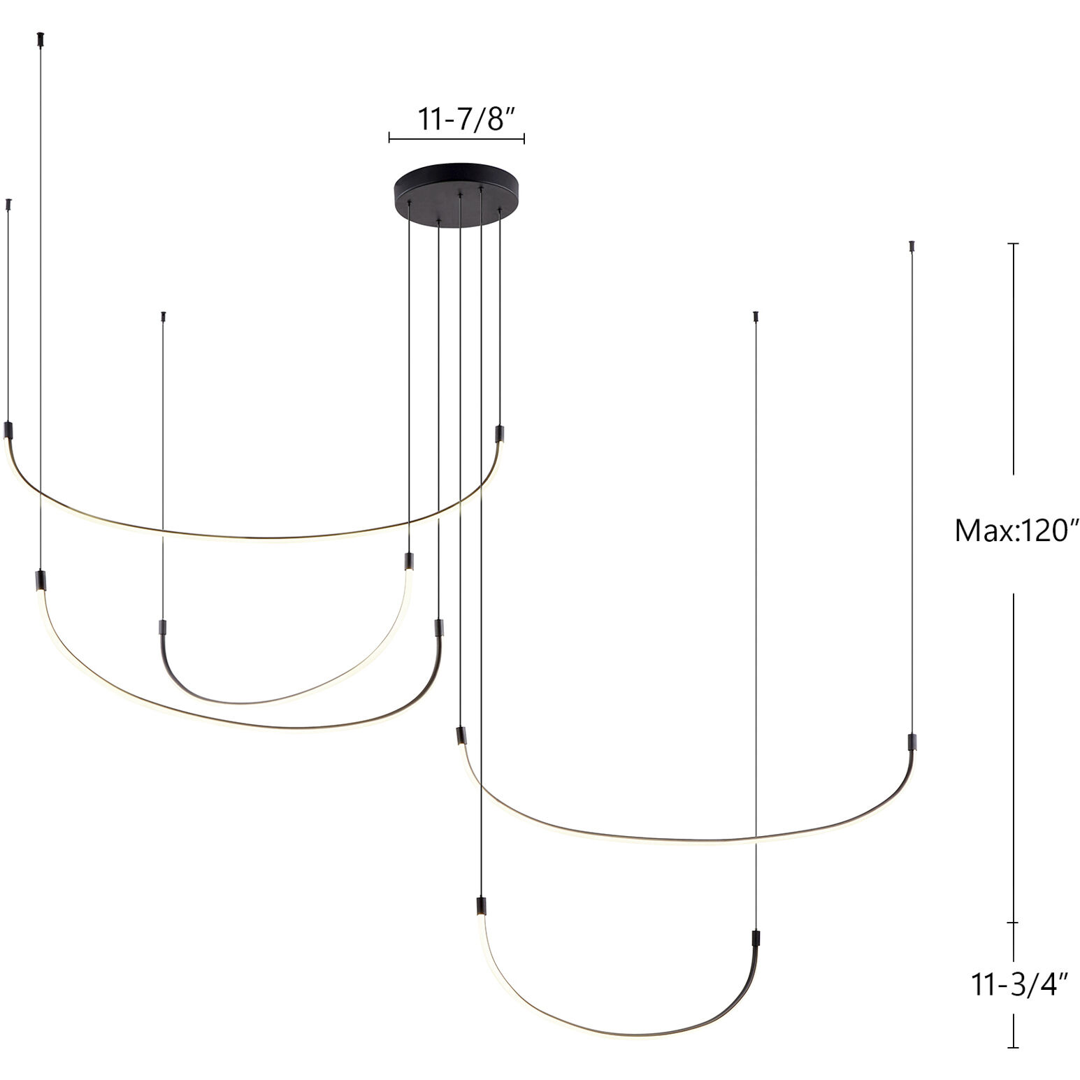 Talis Multi Pendant Ceiling Light in Black