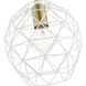 Geometrix 1 Light 8 inch White Pendant Ceiling Light
