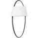 Dubai LED 14 inch Black Silver Leaf ADA Wall Sconce Wall Light
