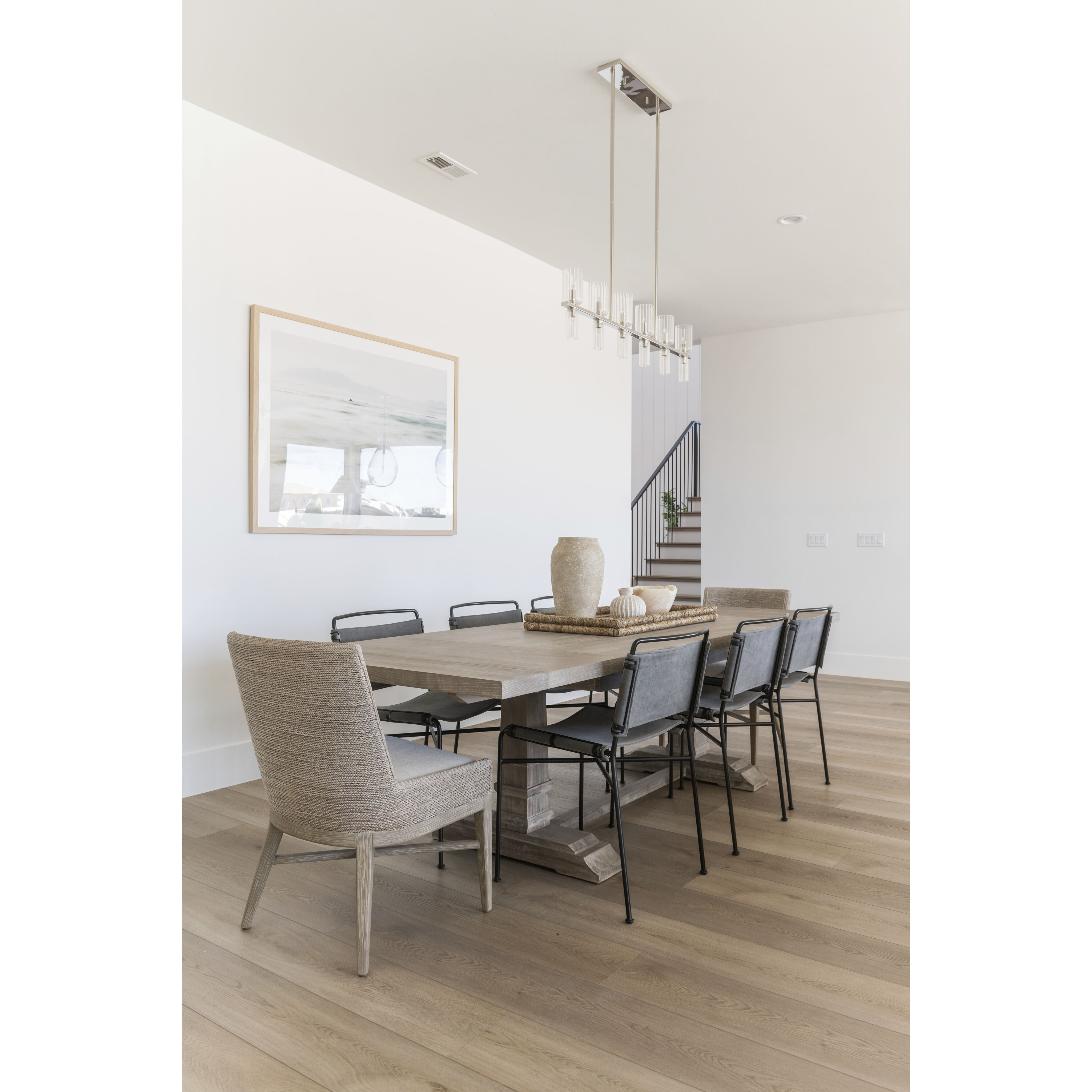 Tabitha 12 Light 42 inch Polished Nickel Linear Pendant Ceiling Light