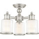 Middlebush 3 Light 16 inch Brushed Nickel Convertible Mini Chandelier/Ceiling Mount Ceiling Light