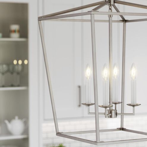 C&M by Chapman & Myers Dianna 4 Light 17 inch Brushed Nickel Pendant Ceiling Light