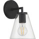 Katie 1 Light 6.25 inch Matte Black Wall Sconce Wall Light