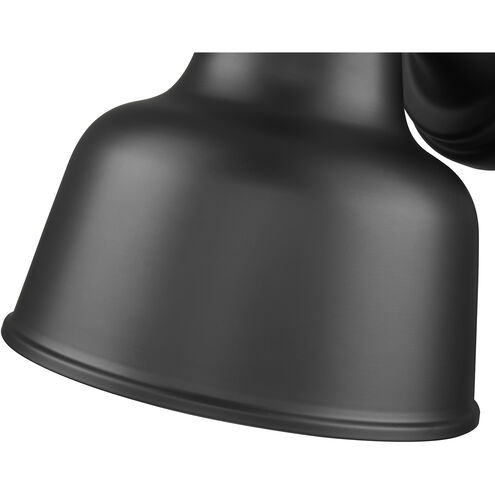 Selden 1 Light 9 inch Matte Black with White Gloss Interior Exterior Wall Mount