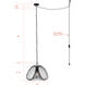 Stockholm 1 Light 16 inch Black Swag Pendant Ceiling Light