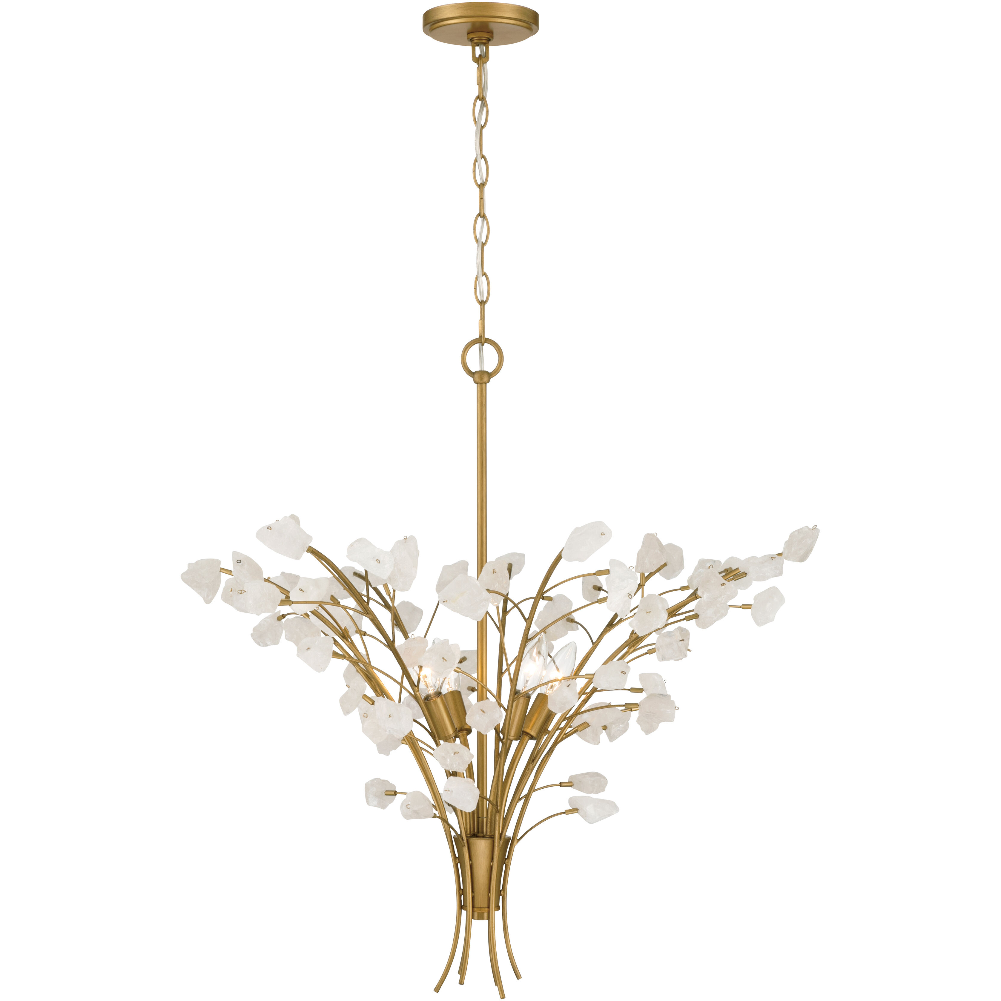 Ramus 4 Light 30 inch Painted Legacy Brass Chandelier Ceiling Light