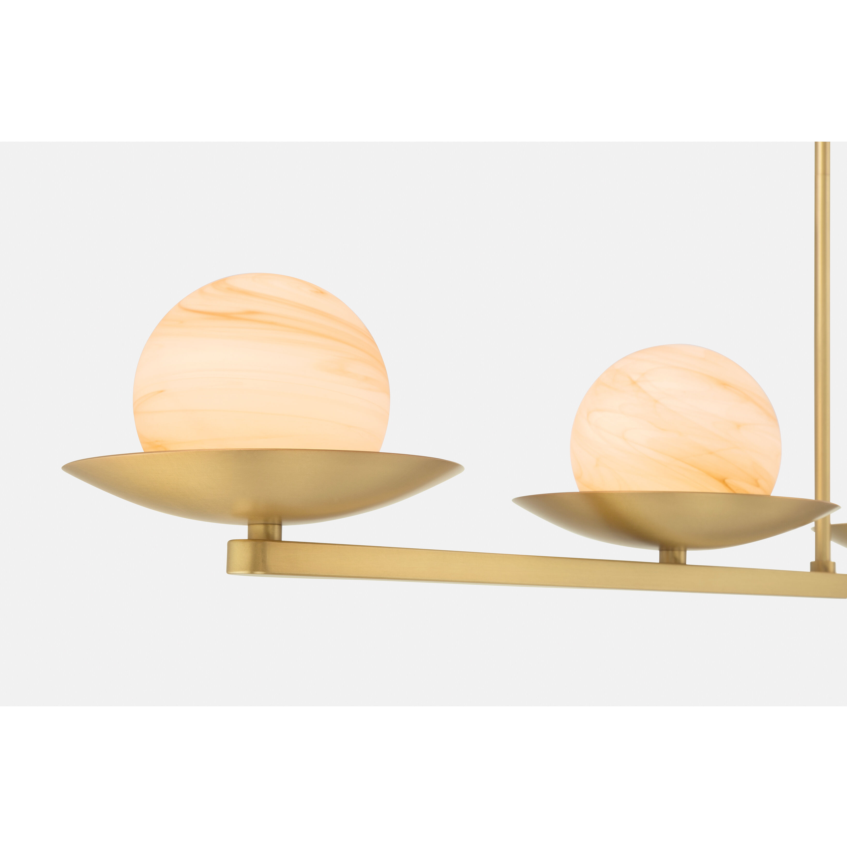 Olenne 5 Light 64 inch Legacy Brass Linear Chandelier Ceiling Light