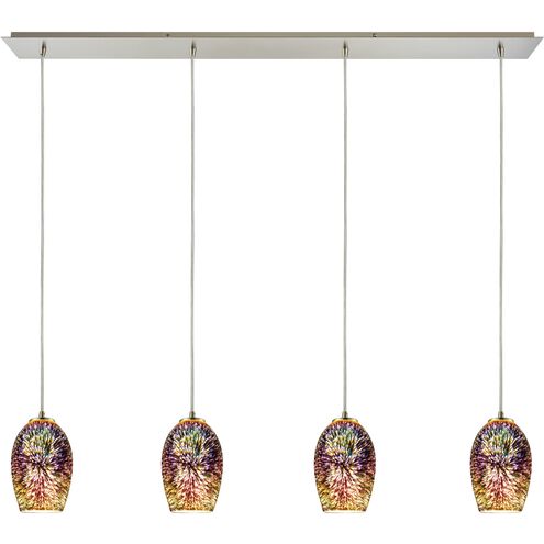 Illusions 4 Light 46 inch Satin Nickel Mini Pendant Ceiling Light