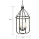 Sherwood 4 Light 17 inch Iron Black and Brushed Nickel Accents Pendant Ceiling Light