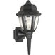Capi 1 Light 18 inch Black Outdoor Sconce