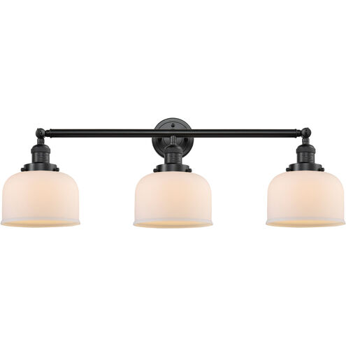 Franklin Restoration Large Bell LED 32 inch Oil Rubbed Bronze Bath Vanity Light Wall Light in Matte White Glass, Franklin Restoration