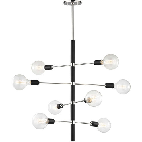 Astrid 8 Light 28 inch Polished Nickel Chandelier Ceiling Light