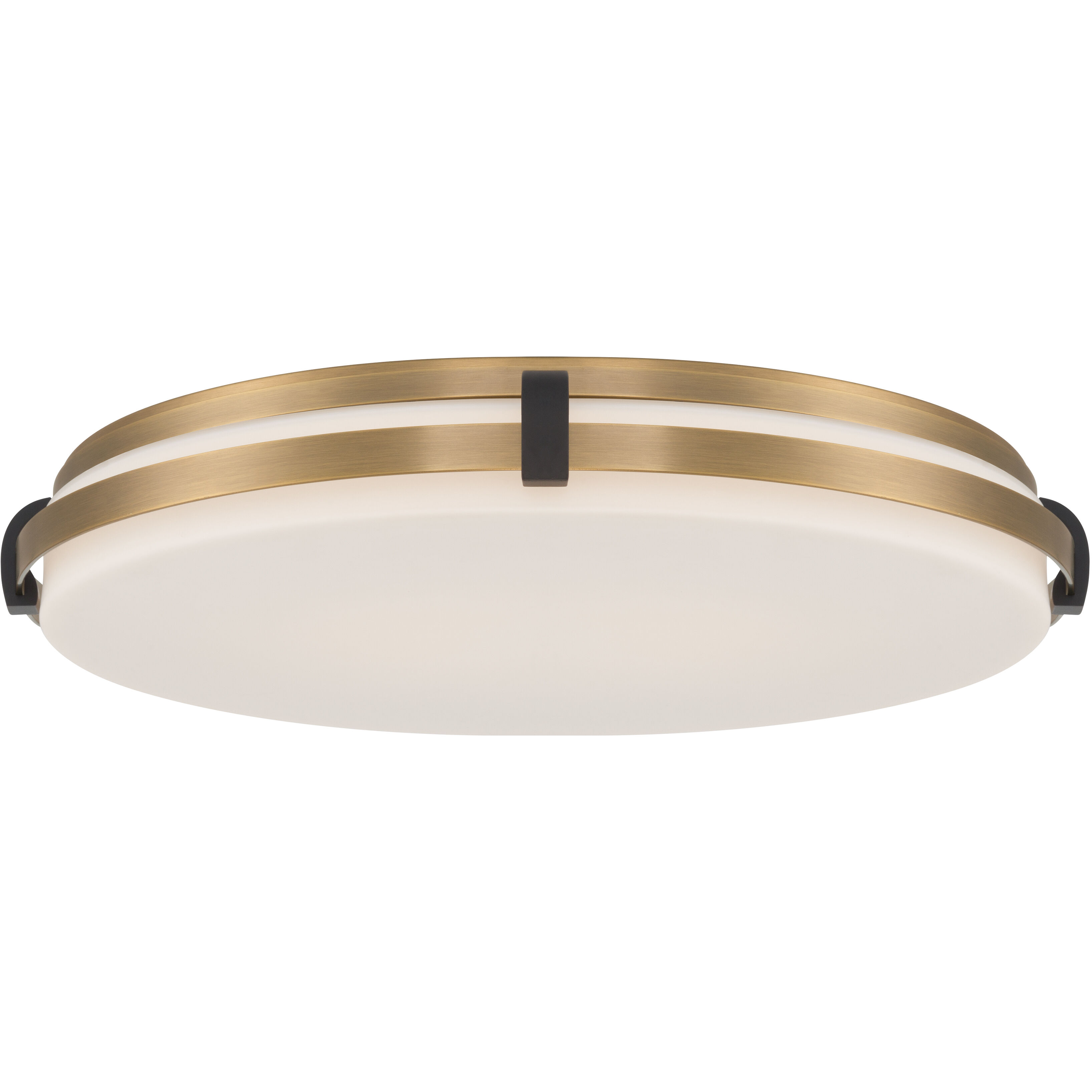 Arclume LED 18.75 inch Legacy Brass and Dark Matte Black Flush Mount Ceiling Light