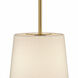 Dalia 1 Light 20 inch Aged Brass Pendant Ceiling Light
