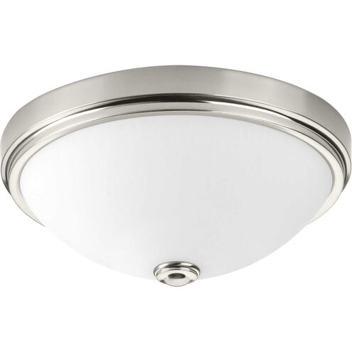 LED Alabaster LED 13 inch Brushed Nickel Flush Mount Ceiling Light, Progress LED