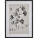 Ginkgo Botanic Ivory with Black and Clear Framed Wall Art