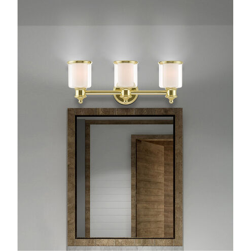Middlebush 3 Light 24 inch Polished Brass Bath Vanity Wall Light