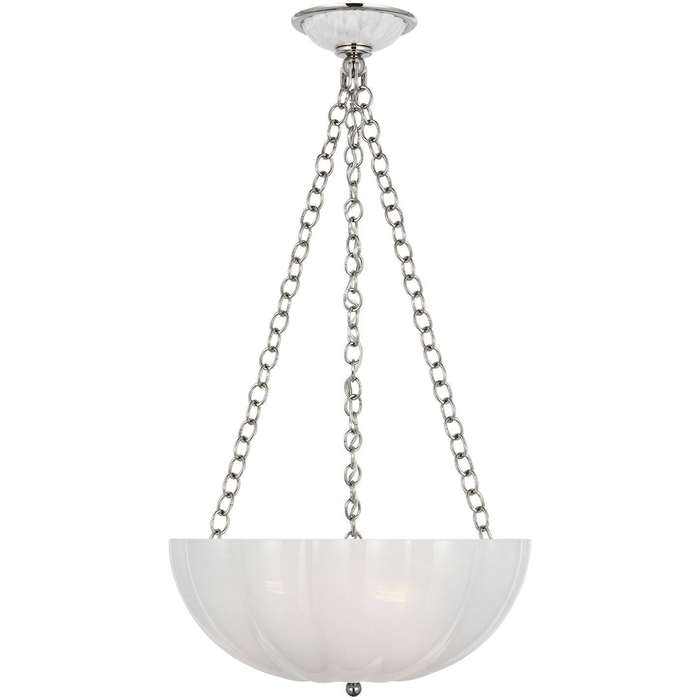 AERIN Rosehill LED 16 inch Polished Nickel Bowl Chandelier Ceiling Light