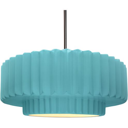 Radiance LED 16.25 inch Reflecting Pool and Brushed Nickel Pendant Ceiling Light