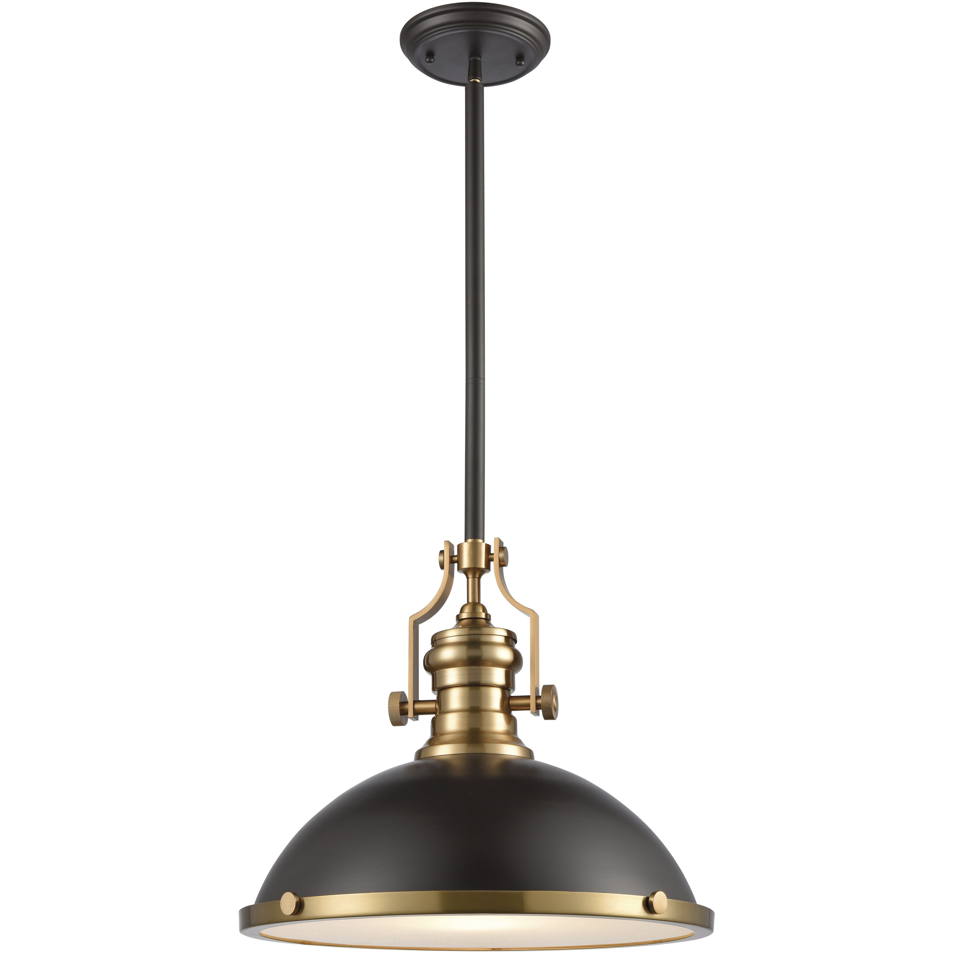 Chadwick 1 Light 17 inch Satin Brass Pendant Ceiling Light