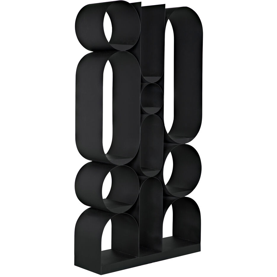Letty Matte Black Bookcase