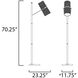Oscar 70.25 inch 60 watt Bronze and Antique Brass Floor Lamp Portable Light