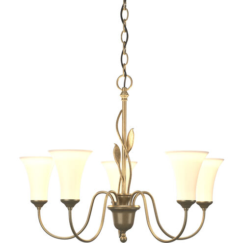 Forged Leaves 5 Light 26 inch Soft Gold Chandelier Ceiling Light