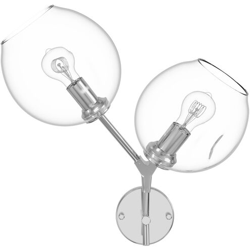 Fairfax Ave. Wall Sconce Wall Light in Matte Chrome