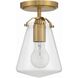 Voss 1 Light 5.75 inch Luxe Gold Semi Flush Ceiling Light