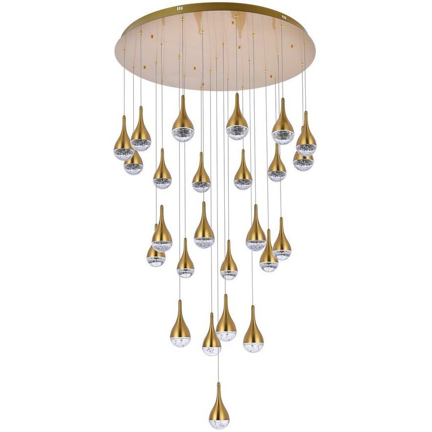Amherst 25 Light 42 inch Satin Gold Chandelier Ceiling Light