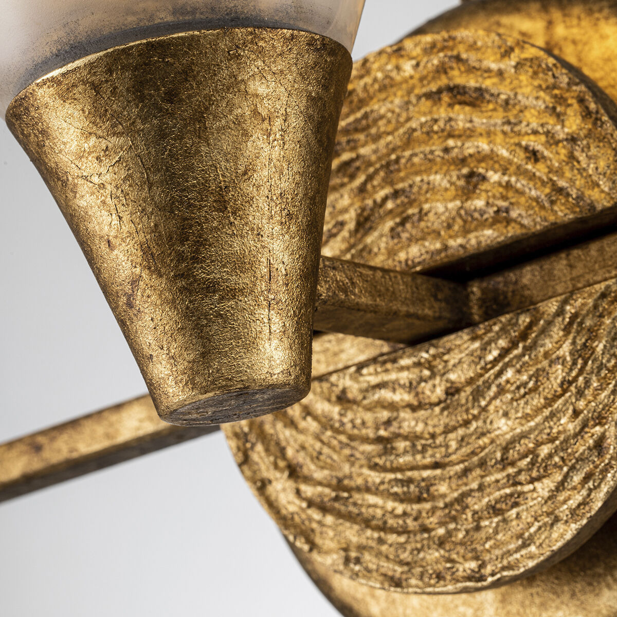 Lemoine 3 Light 24.5 inch Gold Leaf Bath Bar Wall Light