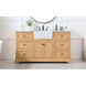 Franklin 60 X 22 X 35 inch Natural Wood Bathroom Vanity Cabinet