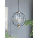 Carlos 3 Light 19.8 inch Black/Gold/Clear Chandelier Ceiling Light