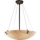 Porcelina LED 27 inch Brushed Nickel Pendant Ceiling Light in 5000 Lm LED, Pair of Cylinders, Waves, Round Bowl, Finials