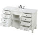 Danville 60 X 21 X 36 inch Antique White Vanity Sink Set