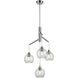 Andromeda 4 Light Chrome Chandelier Ceiling Light in Clear Glass
