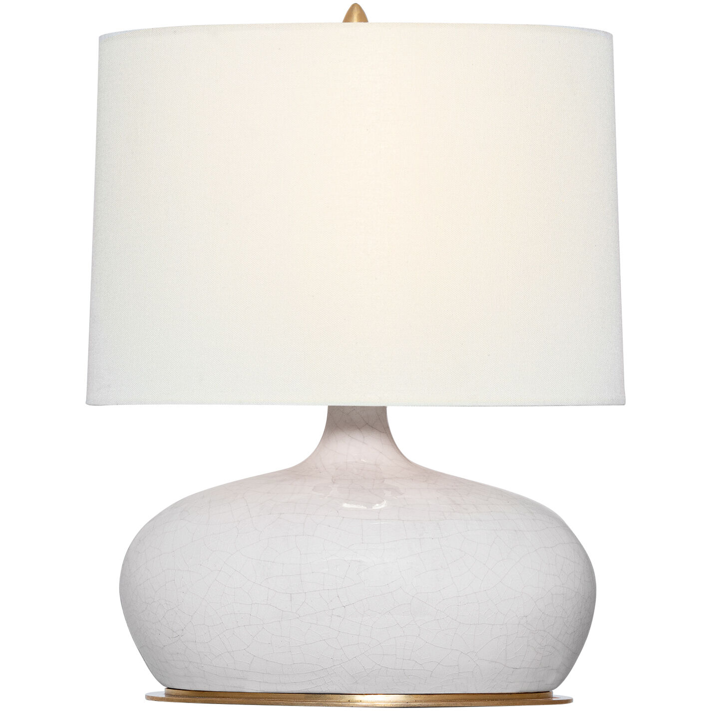 Thomas O'Brien Olinda 17.5 inch 15.00 watt Crackled Ivory Low Table Lamp Portable Light