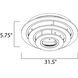 Saturn II LED LED 31.5 inch Matte Silver Flush Mount Ceiling Light