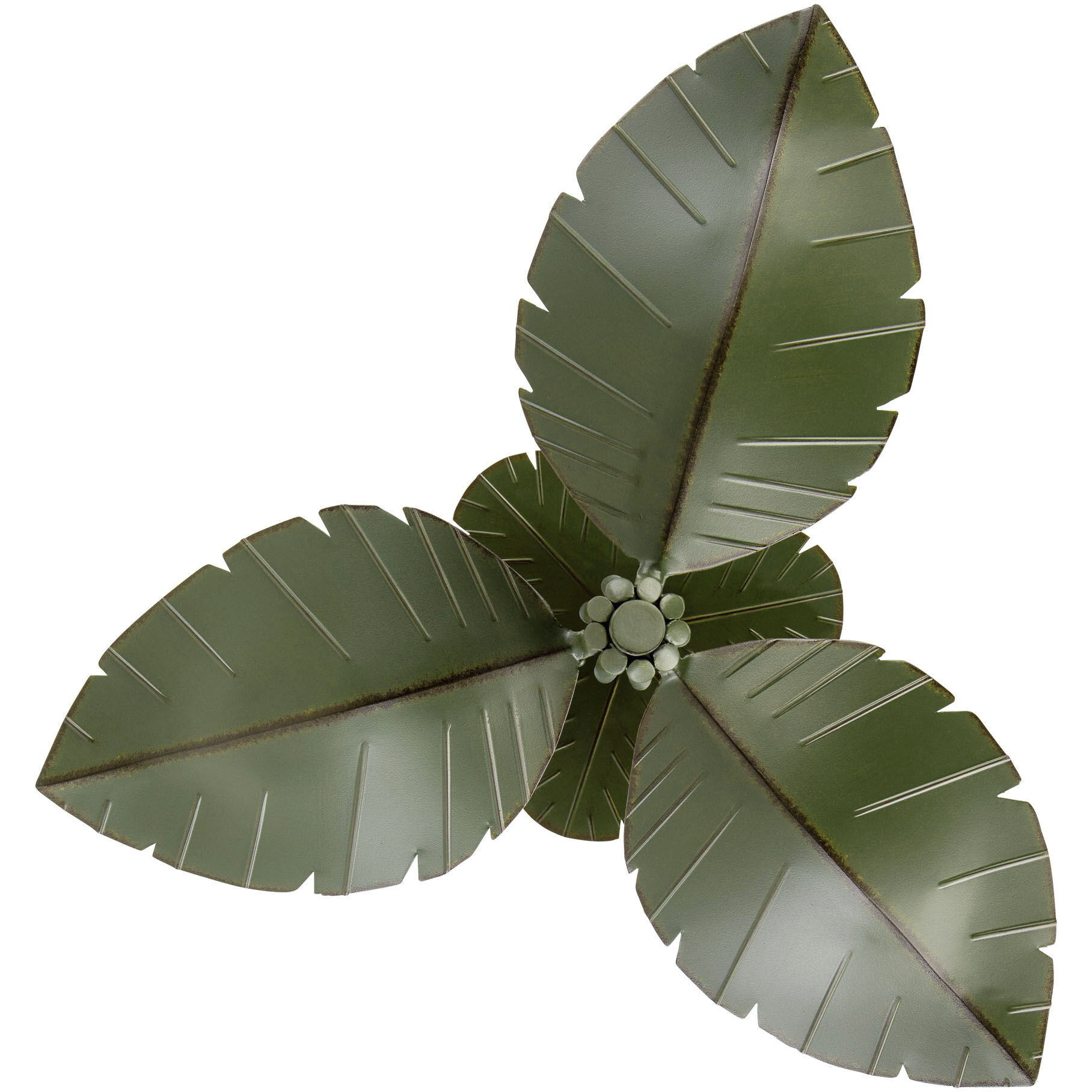 Banana Leaf 3 Light 24 inch Banana Leaf Semi-Flush Ceiling Light