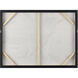 Farris Blooms Gray with Light Blue and Antique Gold Framed Wall Art