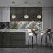 Crescent LED 10 inch Aged Brass Pendant Ceiling Light in 3500K, dweLED