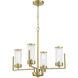 Whittley 4 Light 23.75 inch Satin Brass Chandelier Ceiling Light