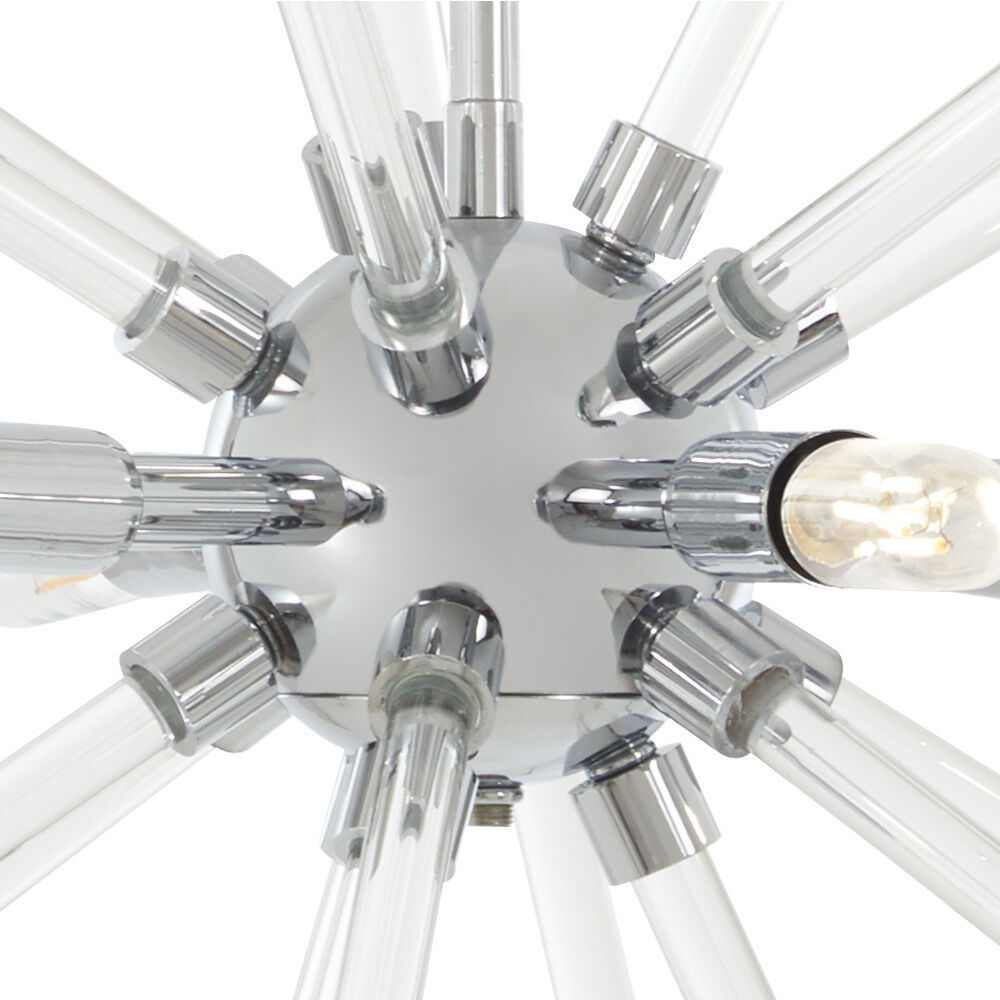 Spiked 6 Light 18 inch Chrome Pendant Ceiling Light