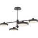 Iris LED 49 inch Matte Black with Cocoa Mobile Chandelier Ceiling Light
