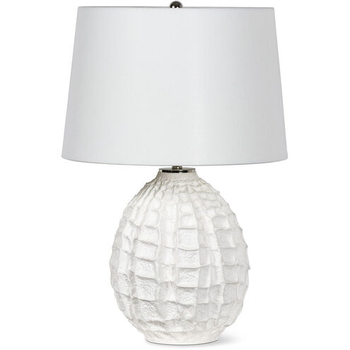 Caspian 22 inch 150.00 watt White Table Lamp Portable Light, Small