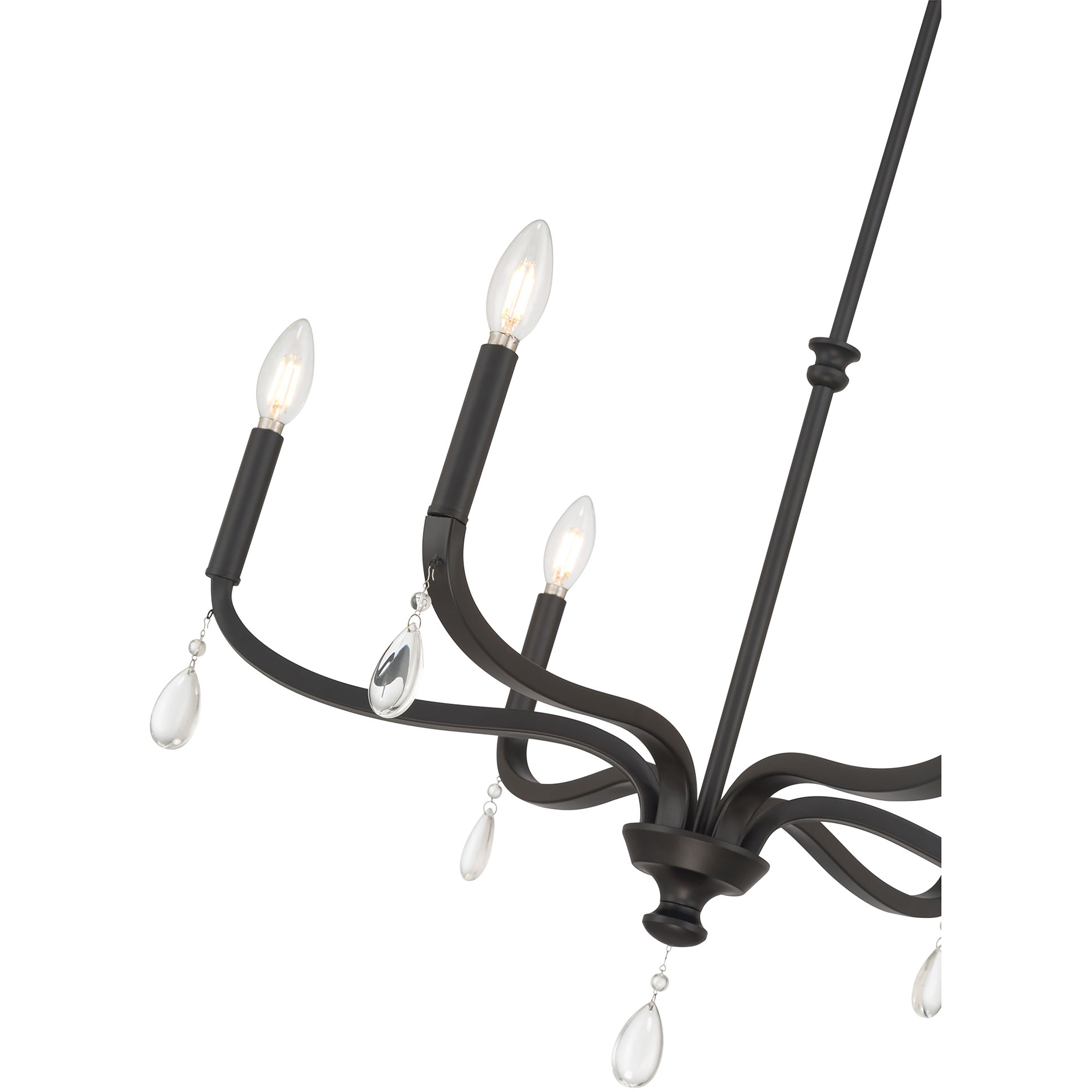 Viremont 6 Light 28 inch Matte Black Chandelier Ceiling Light