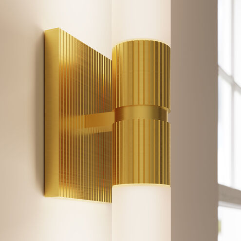 Scepter LED 4.5 inch Satin Brass Bath Bar Wall Light