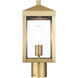 Nyack 1 Light 15.25 inch Antique Brass Outdoor Post Top Lantern