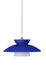 Trilo LED Satin Nickel Pendant Ceiling Light in Blue Matte Glass